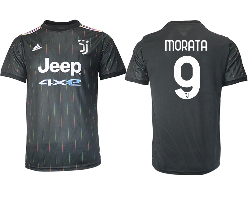 Men 2021-2022 Club Juventus away aaa version black #9 Soccer Jersey